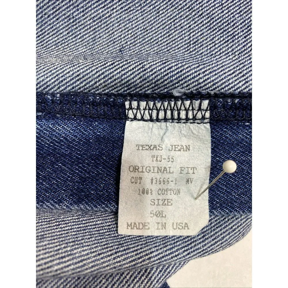 NWT Texas Jeans‎ Men 50X  — Sz 46x27 Original fit Straight leg Blue denim USA